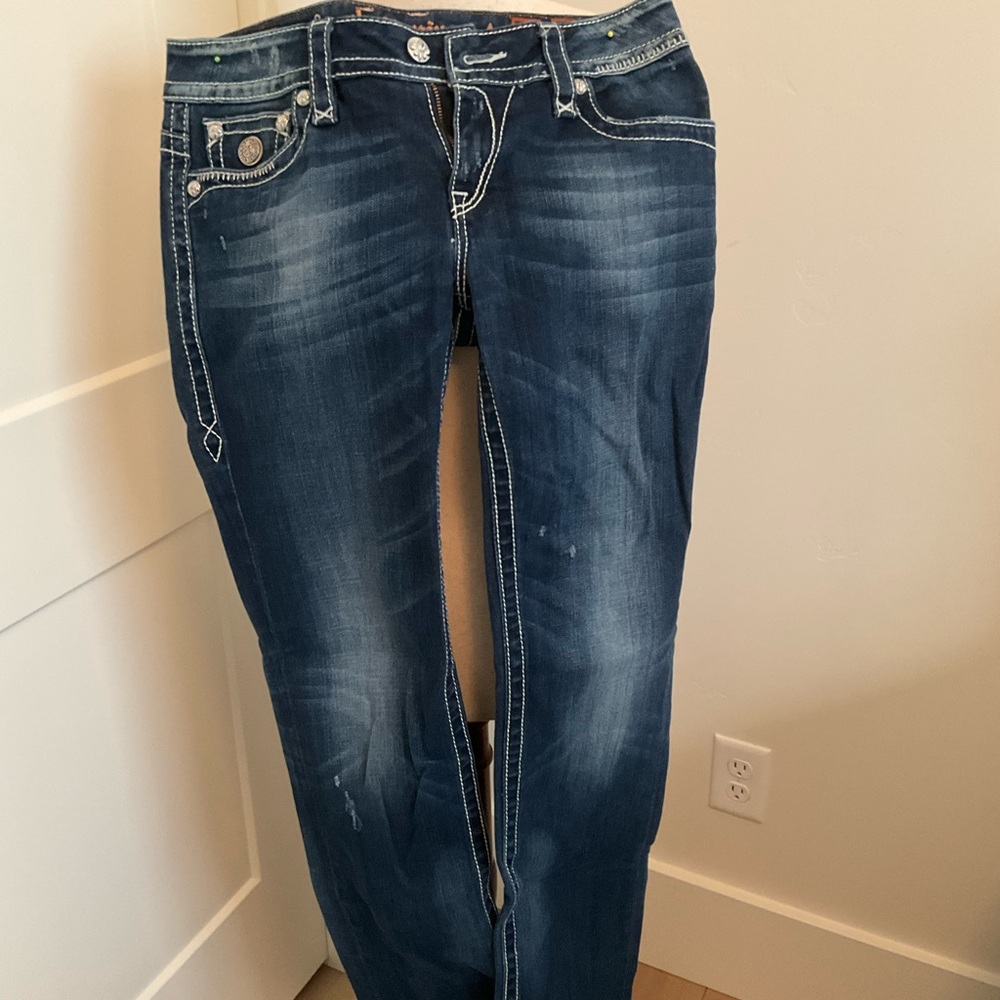 Rock Revival Dark Blue Straight Leg Jeans
